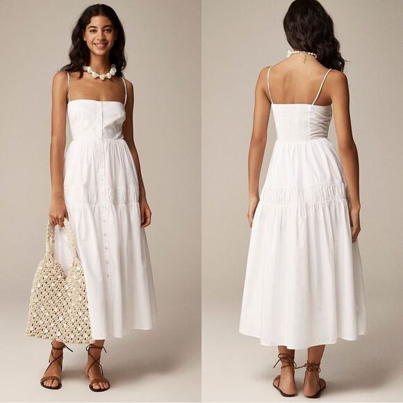 J. Crew Dresses & Skirts - NWT J CREW A-line midi dress in cotton poplin